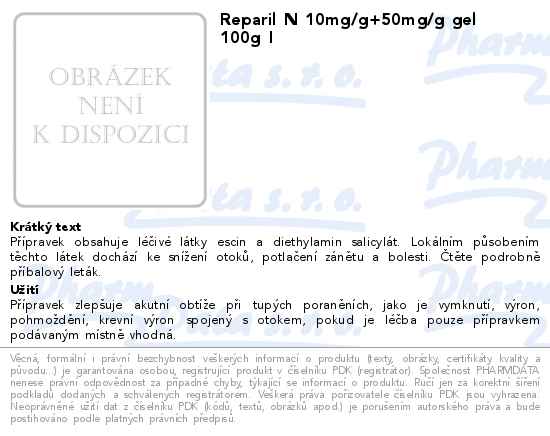 Reparil-Gel N 10mg/g+50mg/g gel 100g I