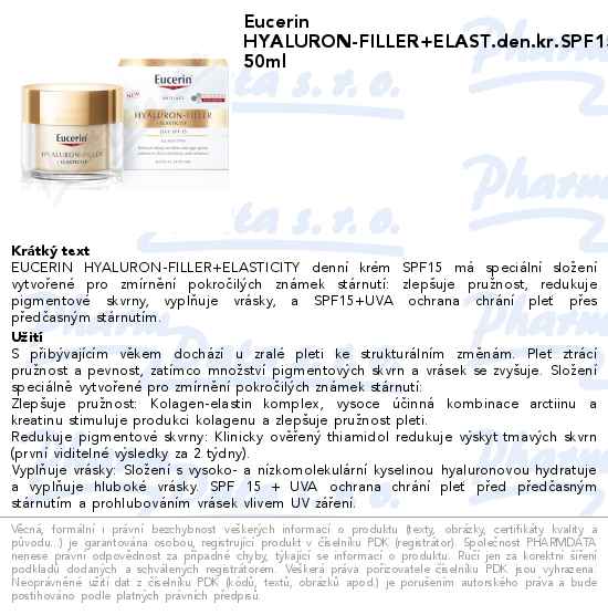 Eucerin HYALURON-FILLER+ELAST.den.kr.SPF15 50ml 22