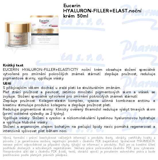 Eucerin HYALURON-FILLER+ELAST.noÄŤnĂ­ krĂ©m 50ml