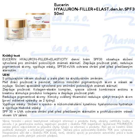 Eucerin HYALURON-FILLER+ELAST.den.kr.SPF30 50ml 22