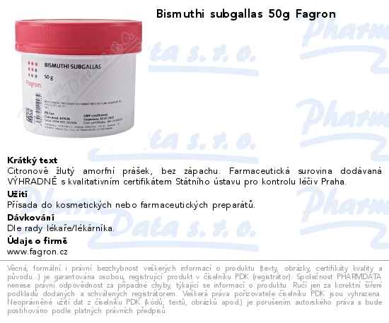 Bismuthi subgallas 50g Fagron