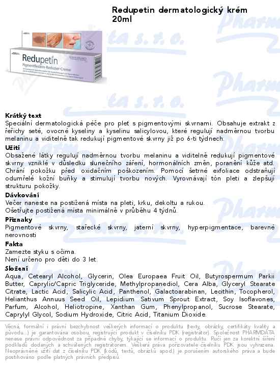 Redupetin dermatologickĂ˝ krĂ©m 20ml