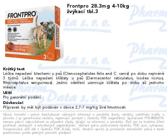 Frontpro 28.3mg 4-10kg ĹľvĂ˝kacĂ­ tbl.3