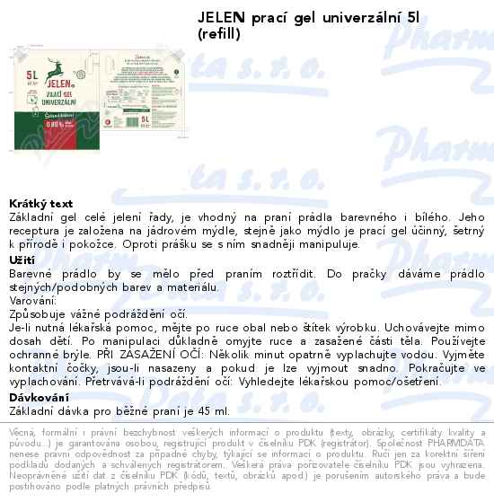 JELEN pracĂ­ gel univerzĂˇlnĂ­ 5l (refill)