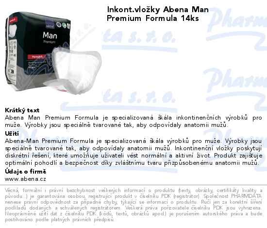 Inkont.vloĹľky Abena Man Premium Formula 0 14ks
