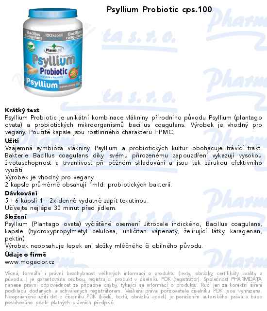 Psyllium Probiotic cps.100