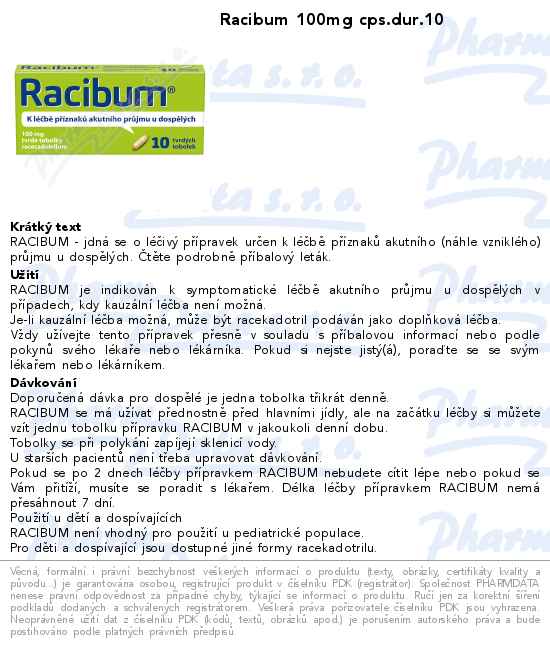 Racibum 100mg cps.dur.10