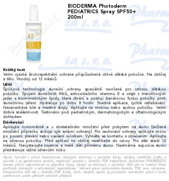 BIODERMA Photoderm PEDIATRICS Spray SPF50+ 200ml