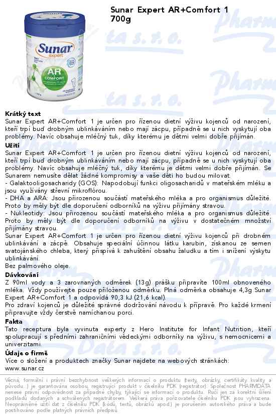 Sunar Expert AR+Comfort 1 700g