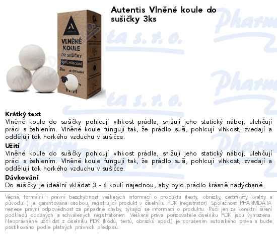 Autentis VlnÄ›nĂ© koule do suĹˇiÄŤky 3ks
