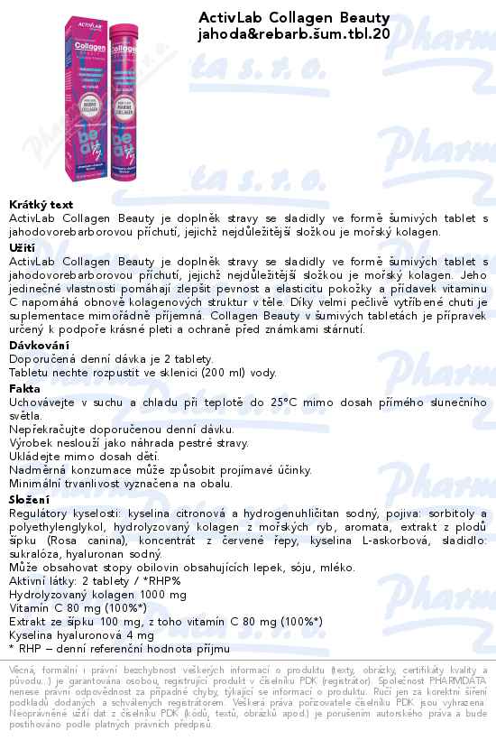 ActivLab Collagen Beauty jahoda&rebarb.Ĺˇum.tbl.20