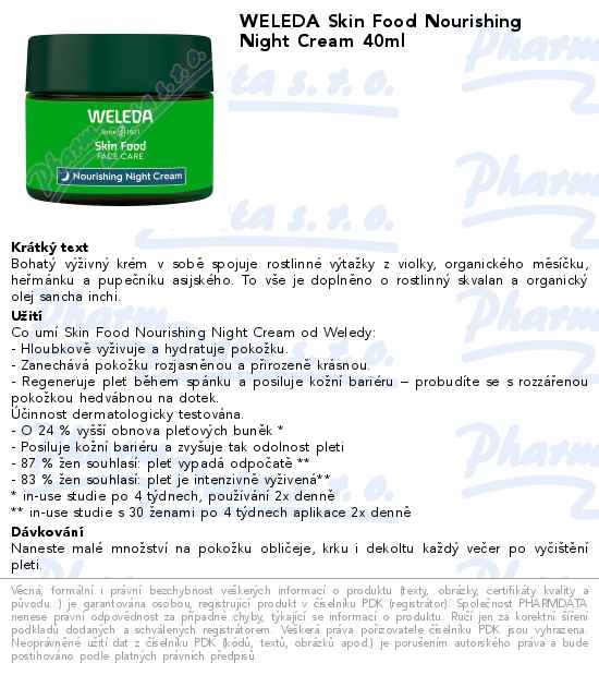 WELEDA Skin Food Nourishing Night Cream 40ml