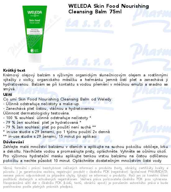 WELEDA Skin Food Nourishing Cleansing Balm 75ml