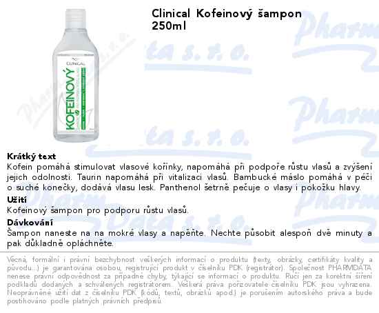 Clinical KofeinovĂ˝ Ĺˇampon 250ml