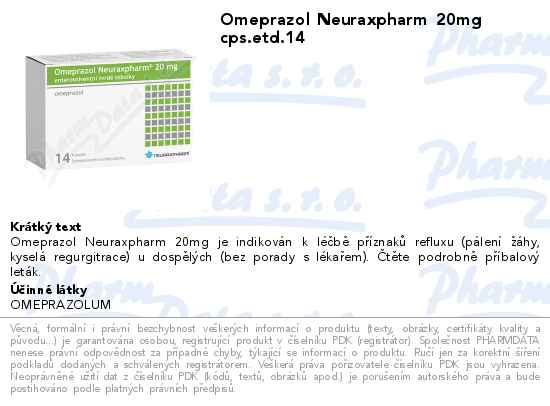 Omeprazol Neuraxpharm 20mg cps.etd.14