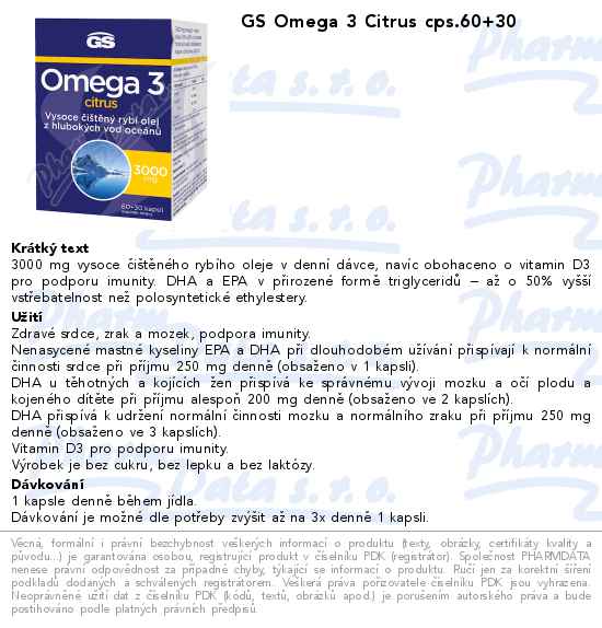 GS Omega 3 Citrus cps.60+30