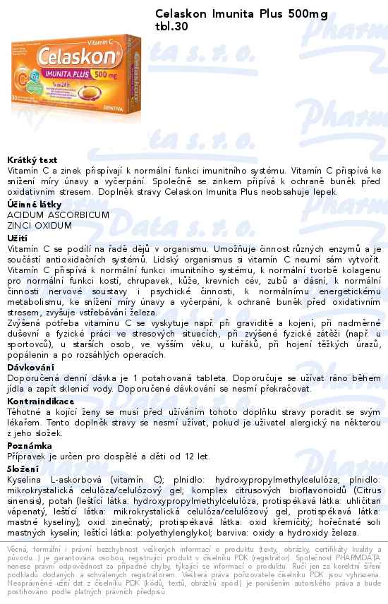 Celaskon Imunita Plus 500mg tbl.30