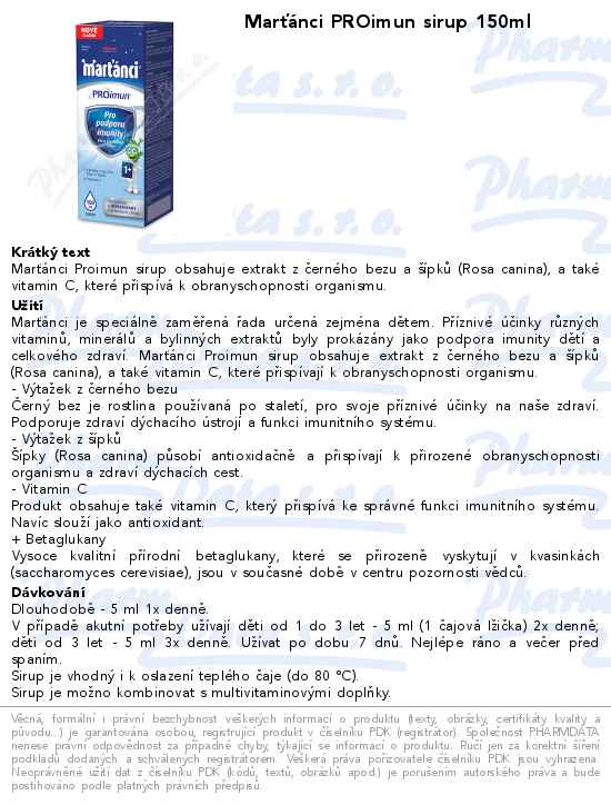 MarĹĄĂˇnci PROimun sirup 150ml