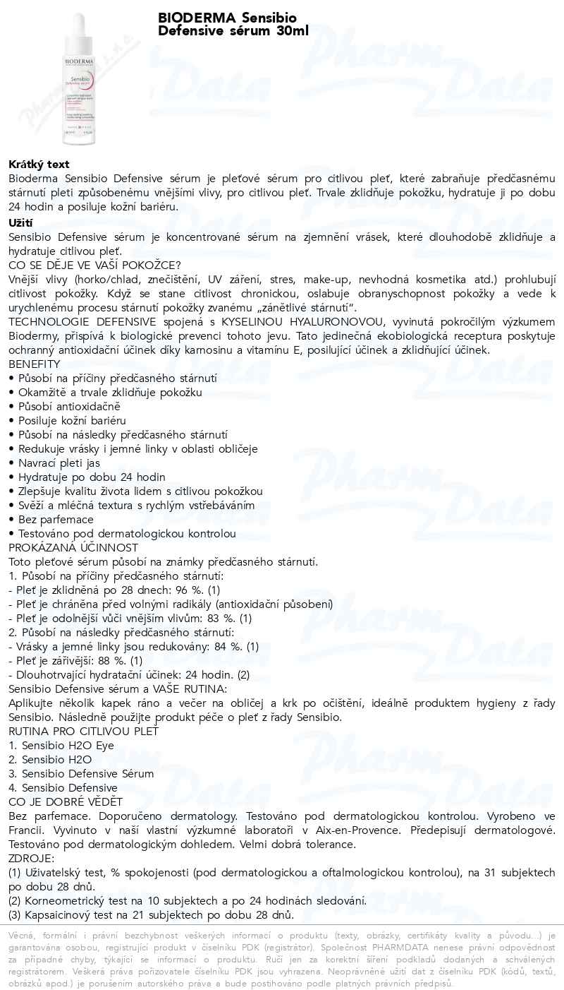 BIODERMA Sensibio Defensive sĂ©rum 30ml