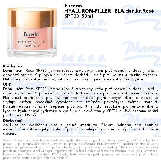 Eucerin HYALURON-FILLER+ELA.den.kr.RosĂ© SPF30 50ml