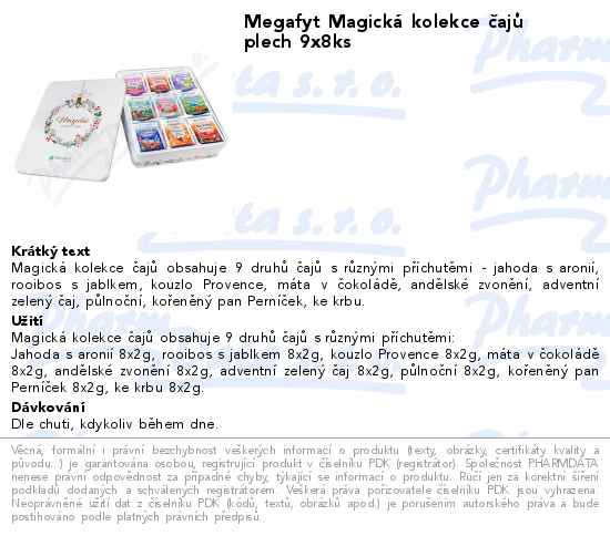 Megafyt MagickĂˇ kolekce ÄŤajĹŻ plech 9x8ks