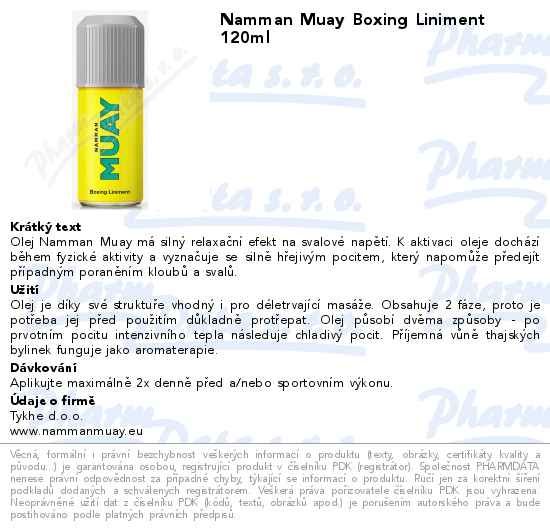 Namman Muay Boxing Liniment 120ml