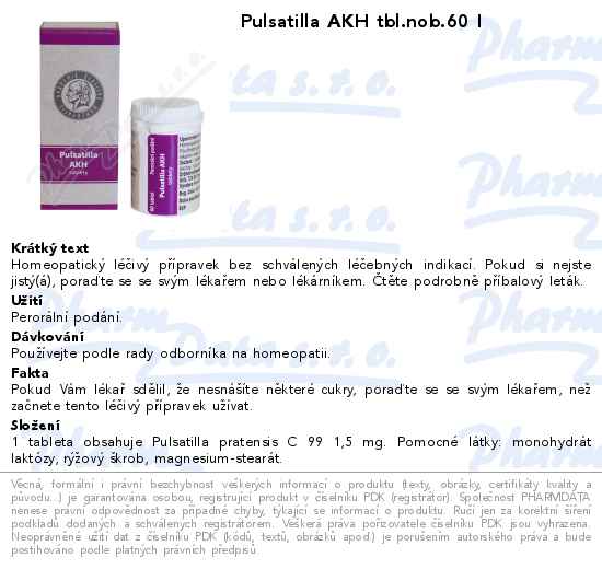 Pulsatilla AKH tbl.nob.60 I