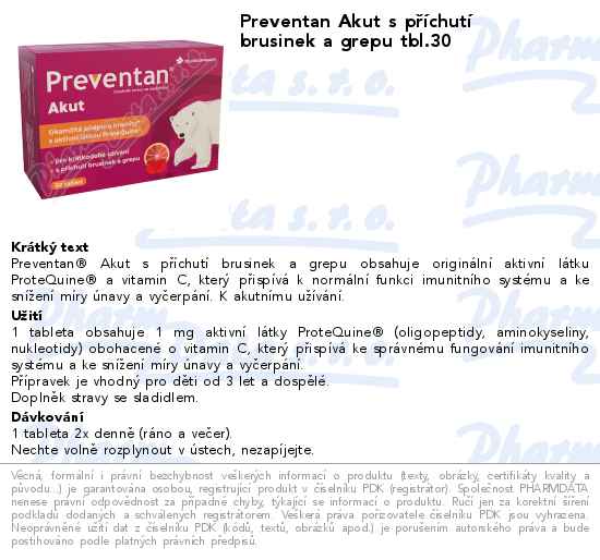 Preventan Akut s pĹ™Ă­chutĂ­ brusinek a grepu tbl.30