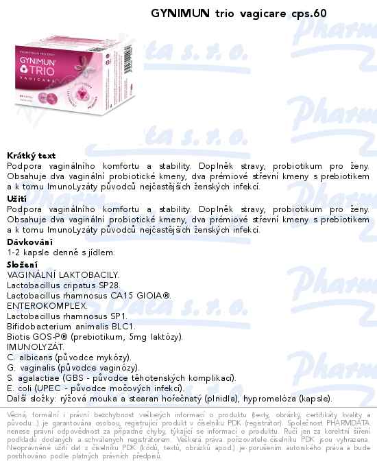 GYNIMUN trio vagicare cps.60