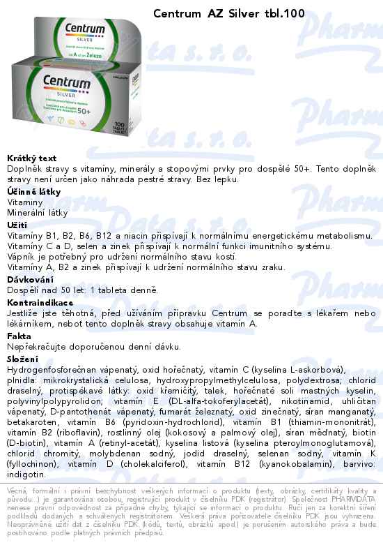 Centrum AZ Silver tbl.100