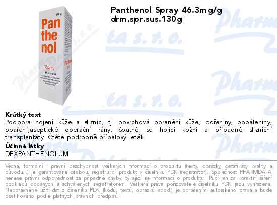 Panthenol Spray 46.3mg/g drm.spr.sus.130g
