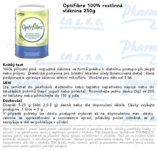 OptiFibre 100% rostlinnĂˇ vlĂˇknina 250g