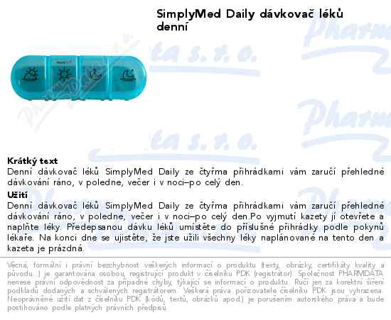 SimplyMed Daily dĂˇvkovaÄŤ lĂ©kĹŻ dennĂ­