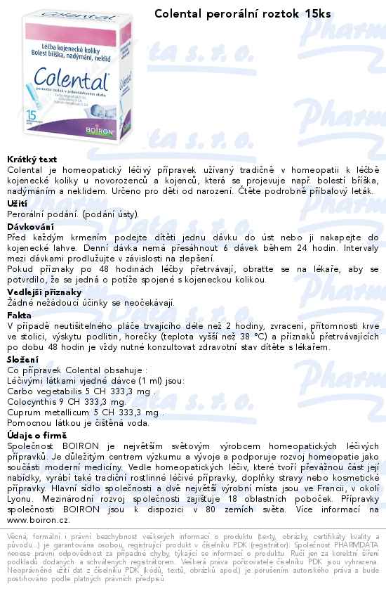 Colental perorĂˇlnĂ­ roztok 15ks