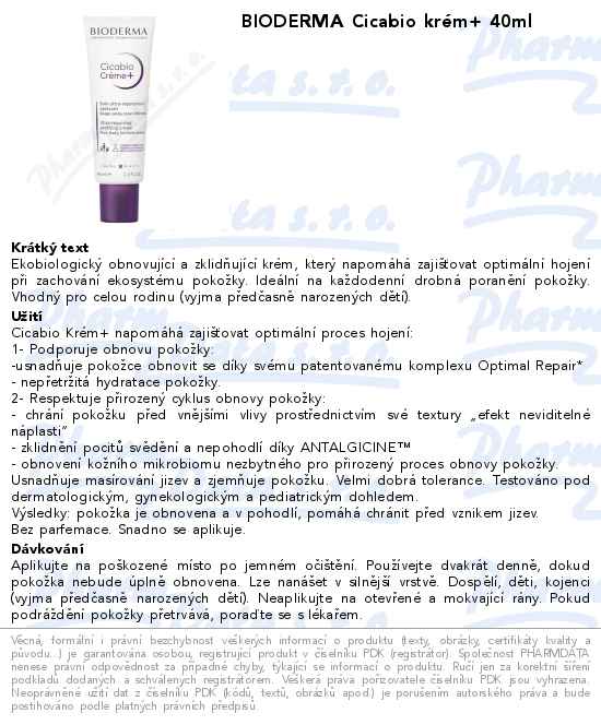 BIODERMA Cicabio krĂ©m+ 40ml