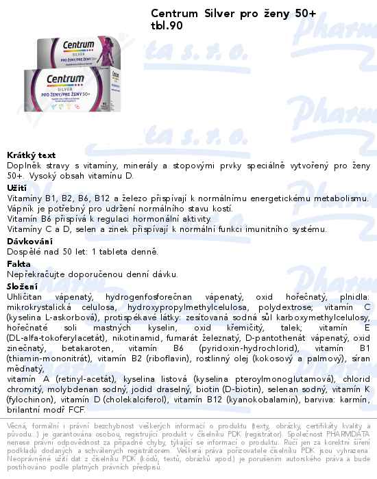 Centrum Silver pro Ĺľeny 50+ tbl.90
