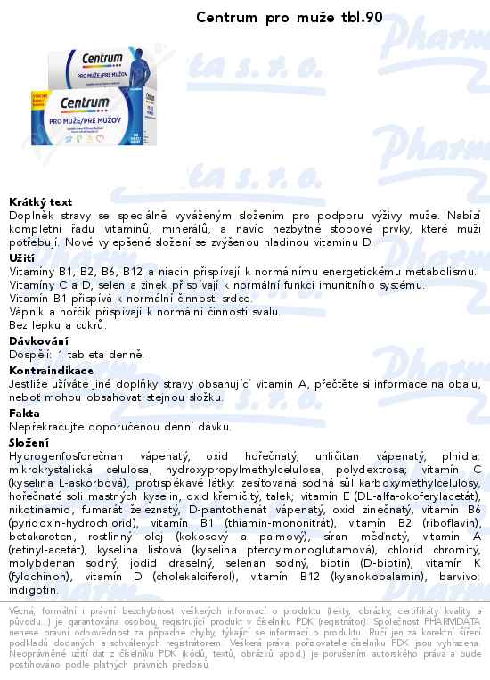 Centrum pro muĹľe tbl.90