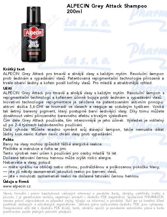 ALPECIN Grey Attack Shampoo 200ml