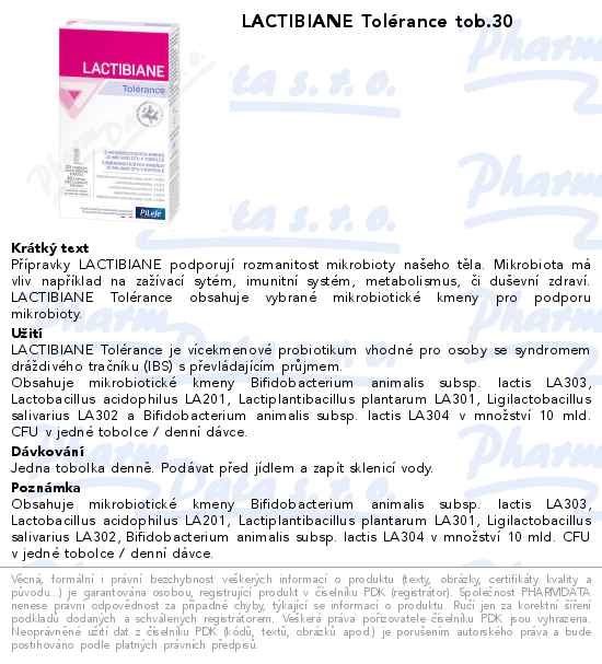 LACTIBIANE TolĂ©rance tob.30