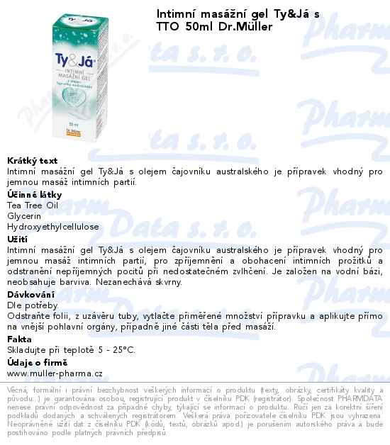 IntimnĂ­ masĂˇĹľnĂ­ gel Ty&JĂˇ s TTO 50ml Dr.MĂĽller