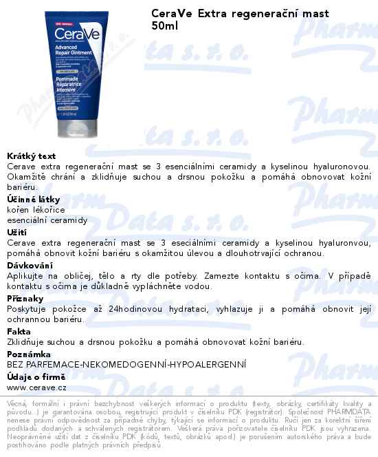 CeraVe Extra regeneraÄŤnĂ­ mast 50ml
