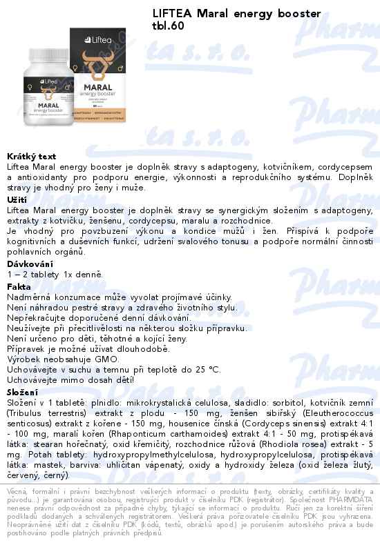 LIFTEA Maral energy booster tbl.60