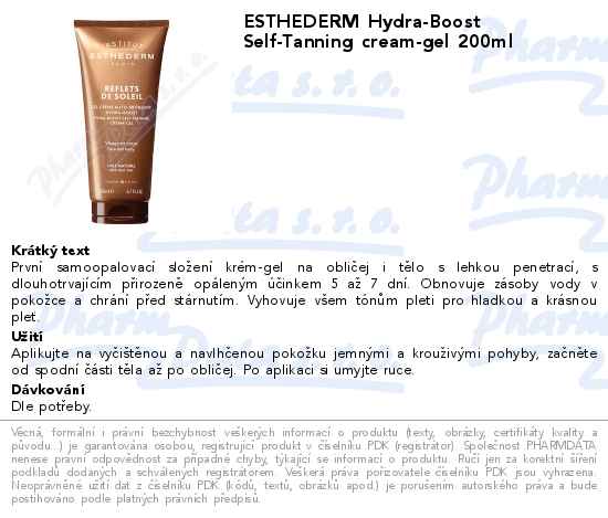 ESTHEDERM Hydra-Boost Self-Tanning cream-gel 200ml