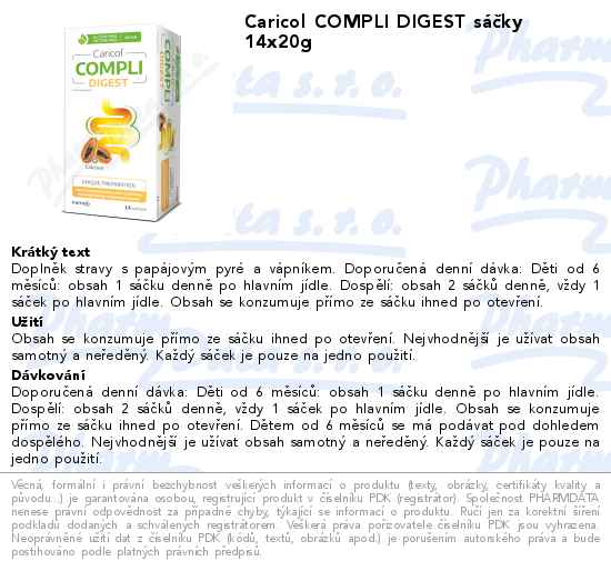 Caricol COMPLI DIGEST sĂˇÄŤky 14x20g