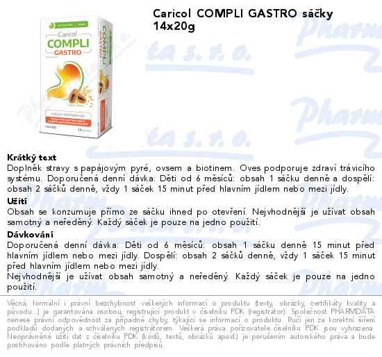 Caricol COMPLI GASTRO sĂˇÄŤky 14x20g