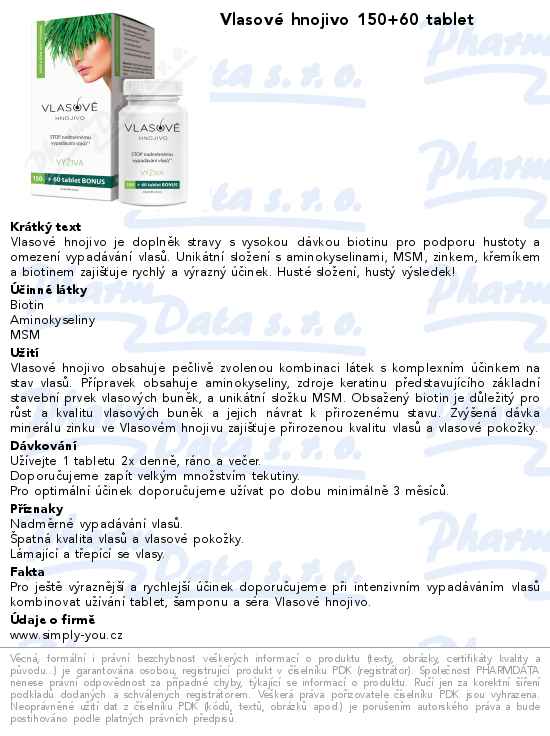 VlasovĂ© hnojivo 150+60 tablet