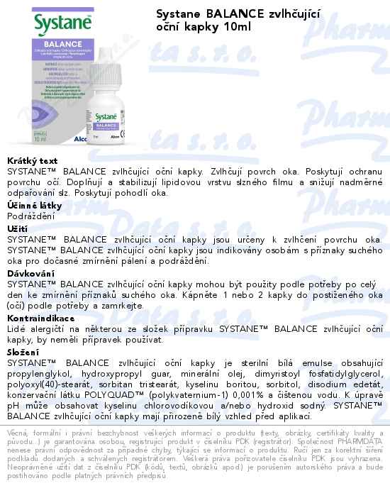 Systane BALANCE zvlhÄŤujĂ­cĂ­ oÄŤnĂ­ kapky 10ml