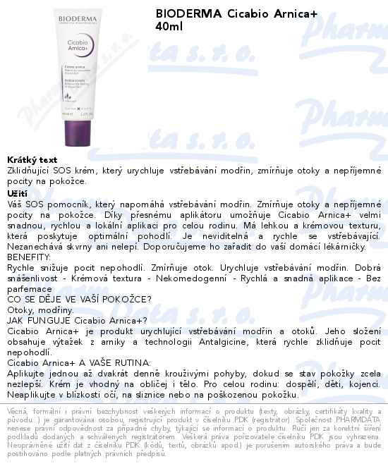 BIODERMA Cicabio Arnica+ 40ml