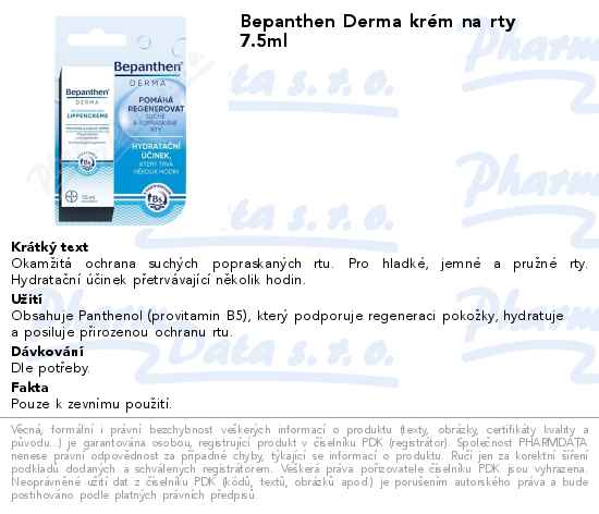 Bepanthen Derma krĂ©m na rty 7.5ml