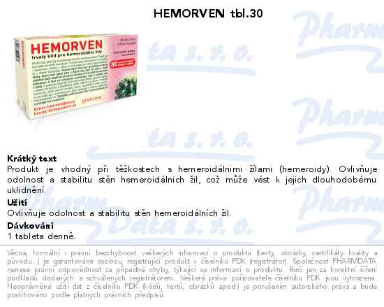 HEMORVEN tbl.30